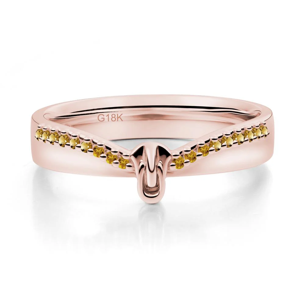 Unique Half Eternity Citrine Wedding Band Ring - Image 8