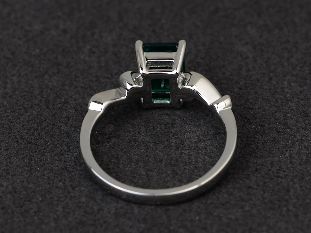 Emerald Cut Emerald Tilde Ring - Image 3