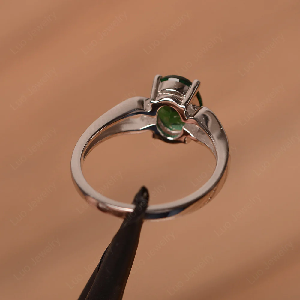 Emerald Oval Cut Engagement Ring - Image 3