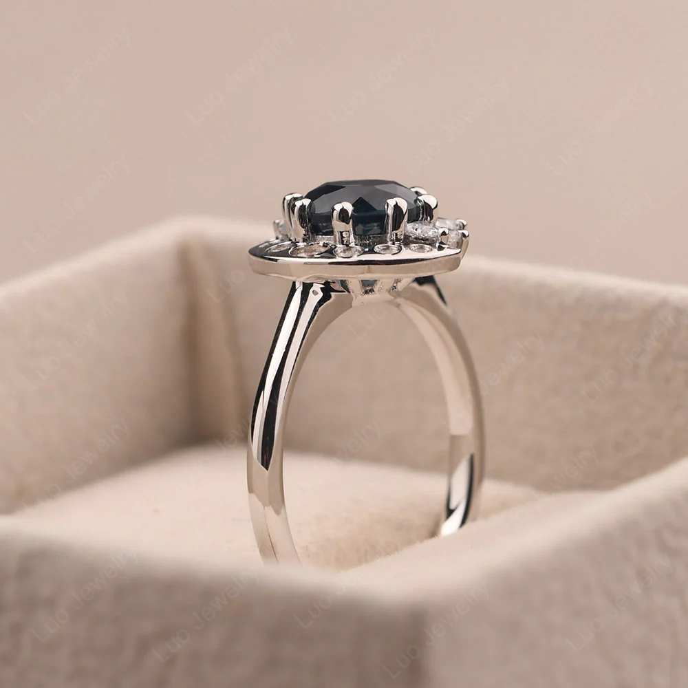 London Blue Topaz Moon and Sun Ring - Image 5