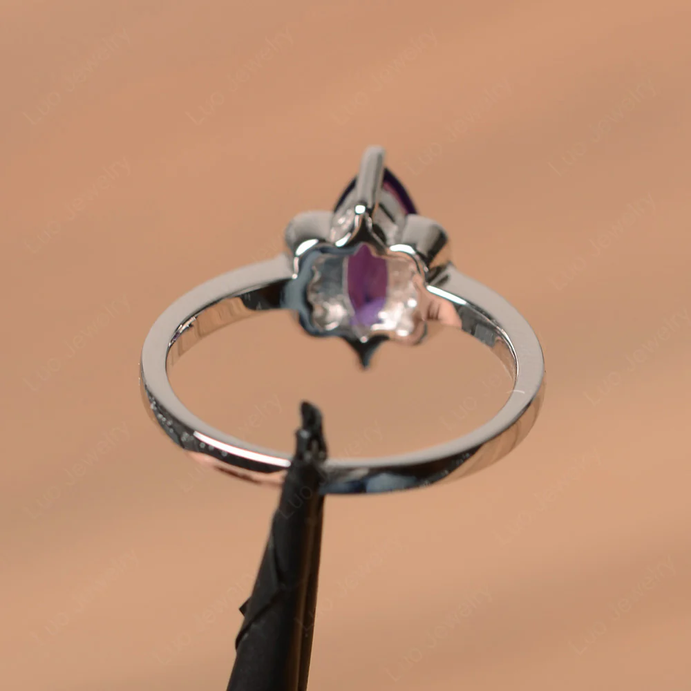 Unique Amethyst Marquise Cut Ring - Image 3