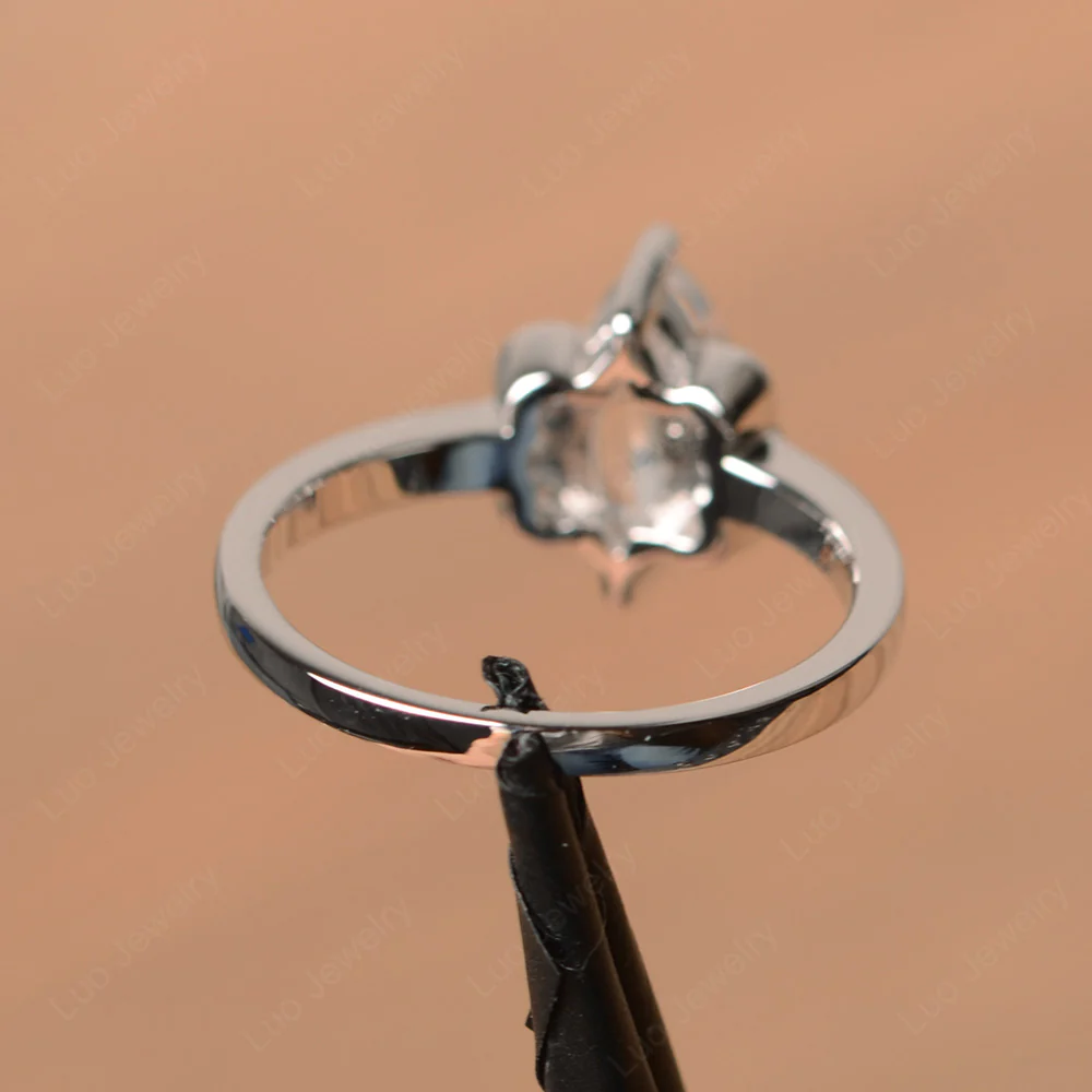Unique White Topaz Marquise Cut Ring - Image 3
