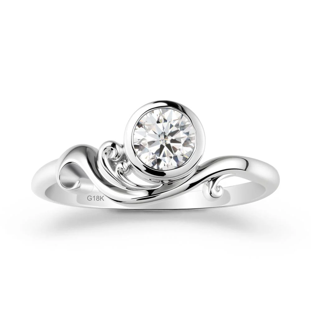 Unique Moissanite Wave Ring - Image 5