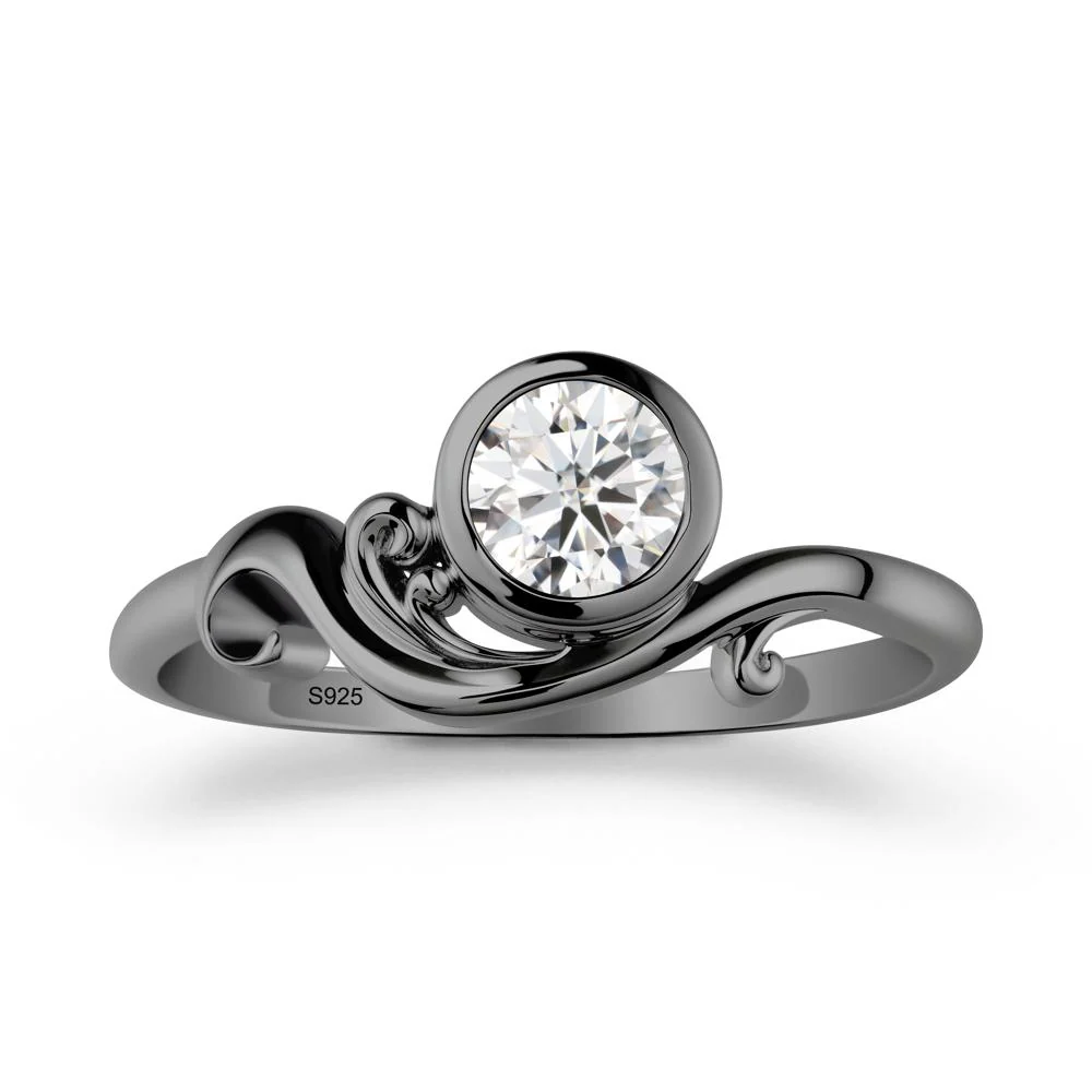 Unique Moissanite Wave Ring - Image 7