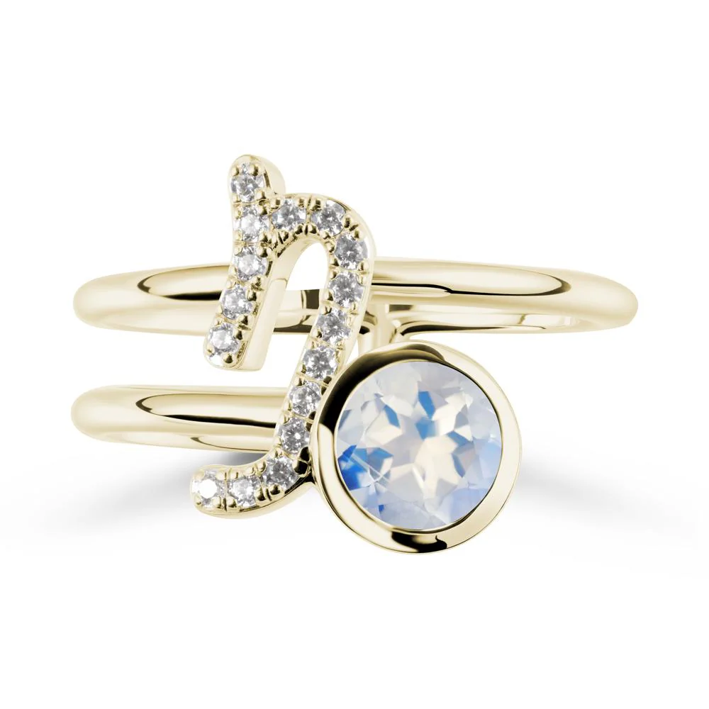 Unique Moonstone Capricorn Zodiac Ring -Steadfast & Enduring - Image 3
