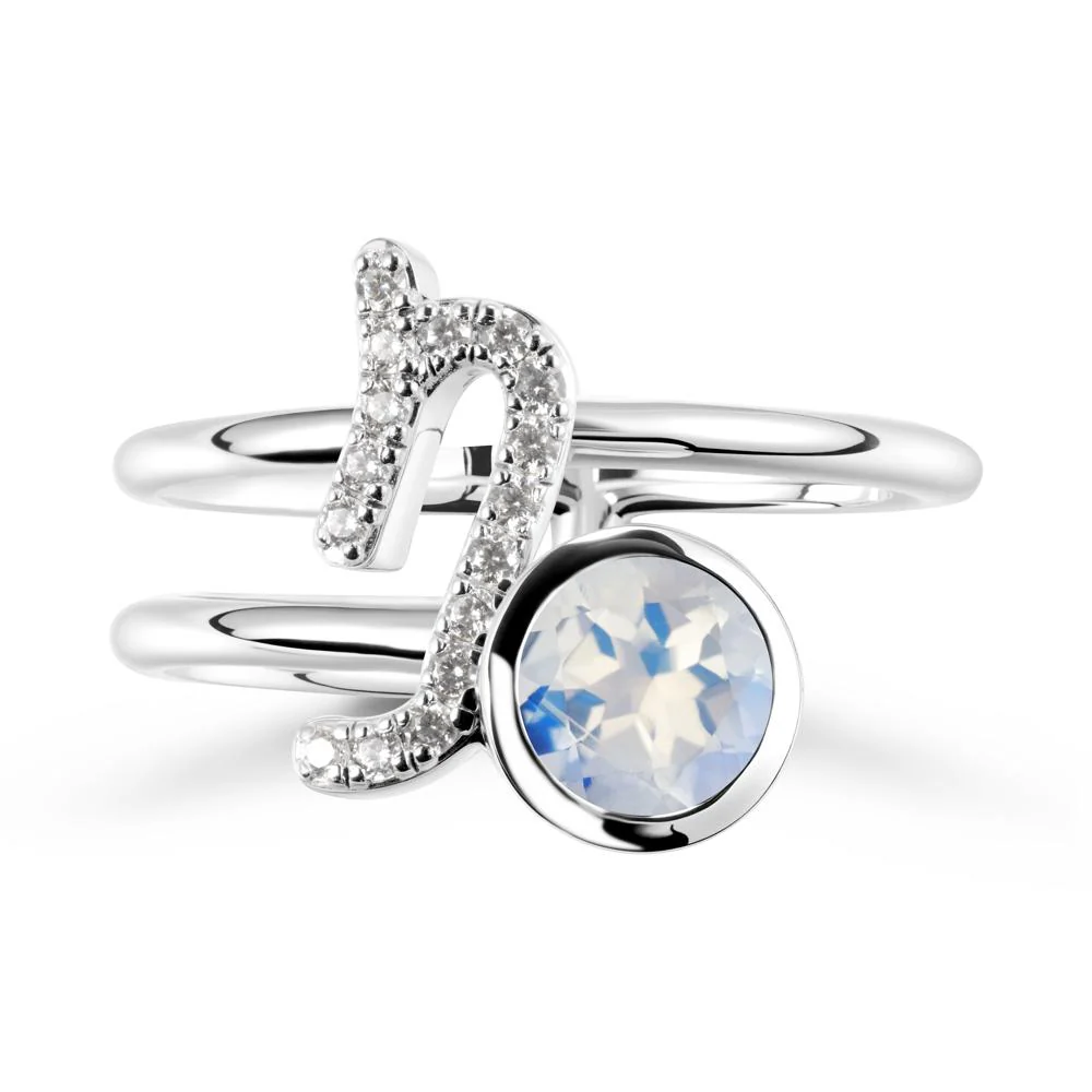 Unique Moonstone Capricorn Zodiac Ring -Steadfast & Enduring - Image 5
