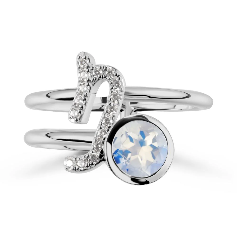 Unique Moonstone Capricorn Zodiac Ring -Steadfast & Enduring - Image 8