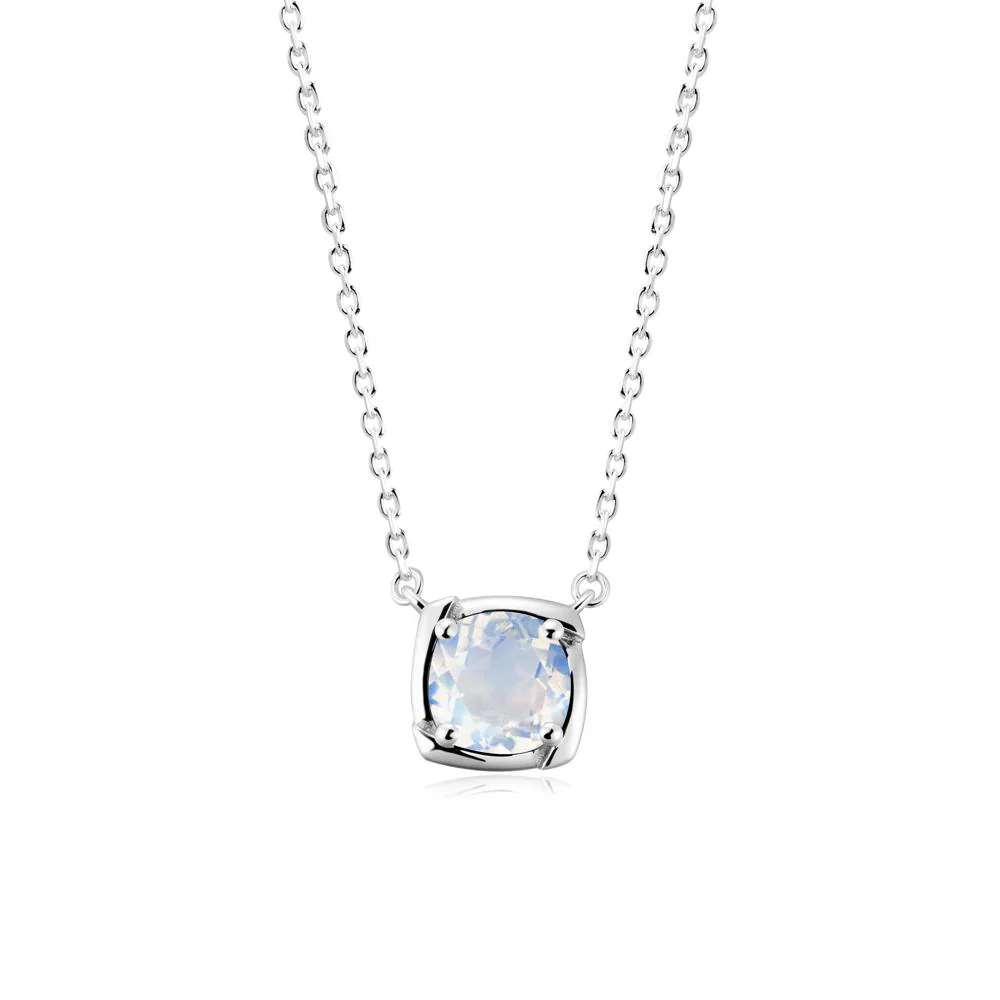 Unique Moonstone Solitaire Pendant Necklace