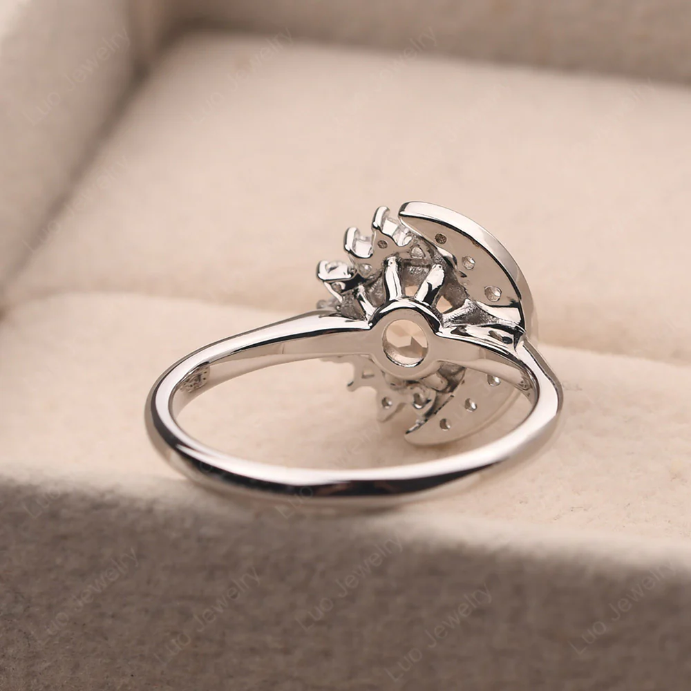 Morganite Moon and Sun Ring - Image 4