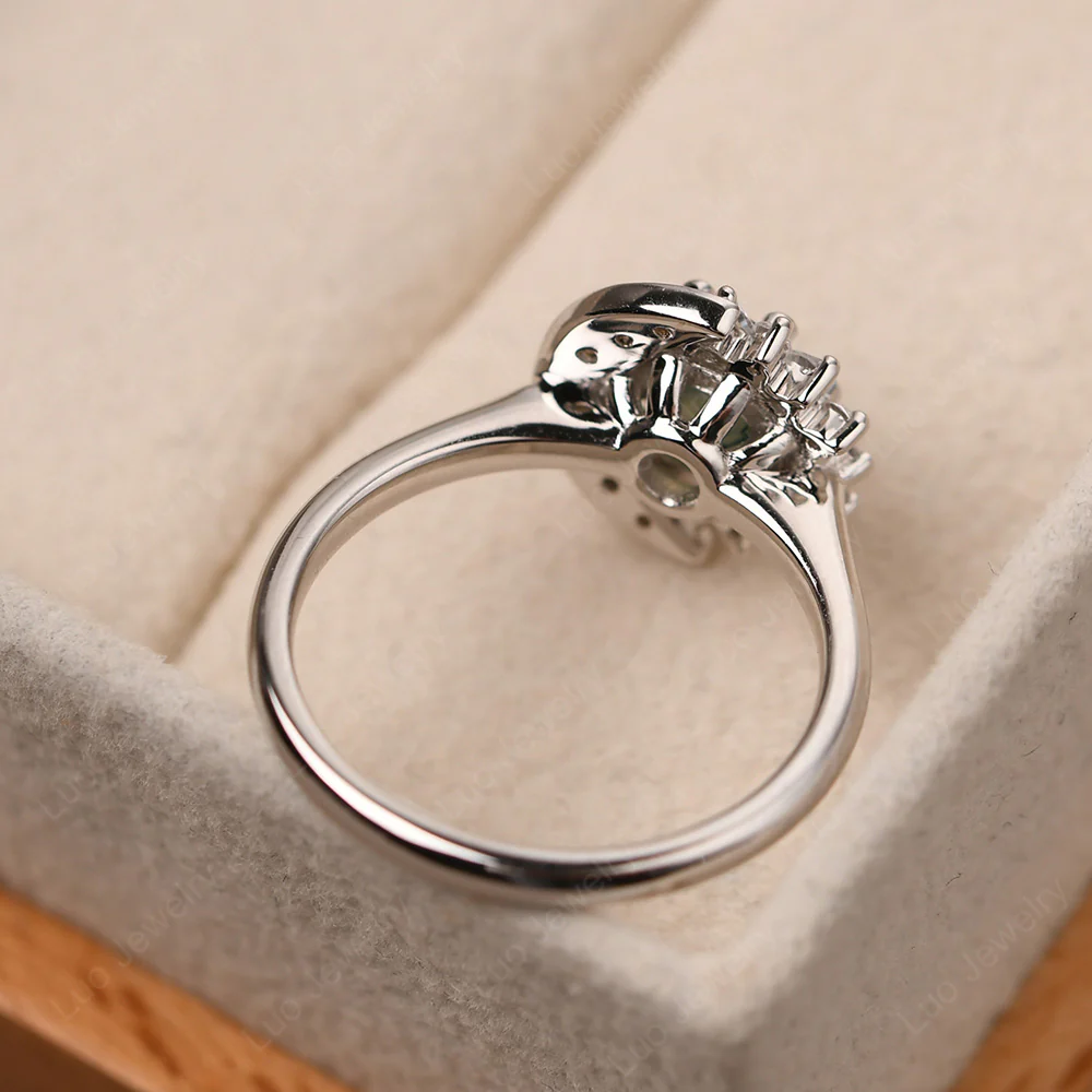 Moss Agate Sun and Moon Ring - Image 4