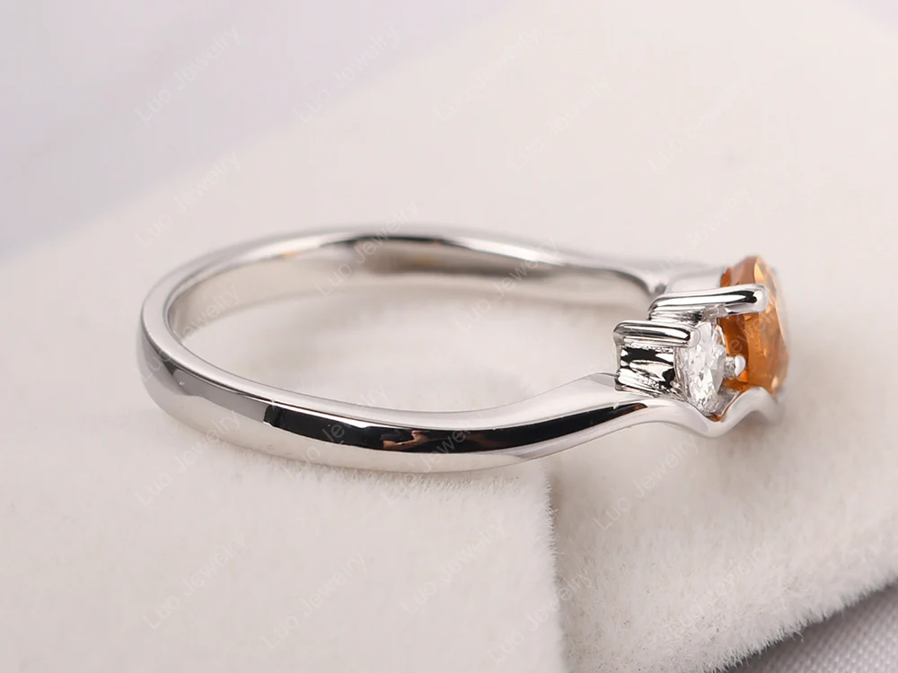 Unique 2 Stones Citrine Mothers Ring - Image 4