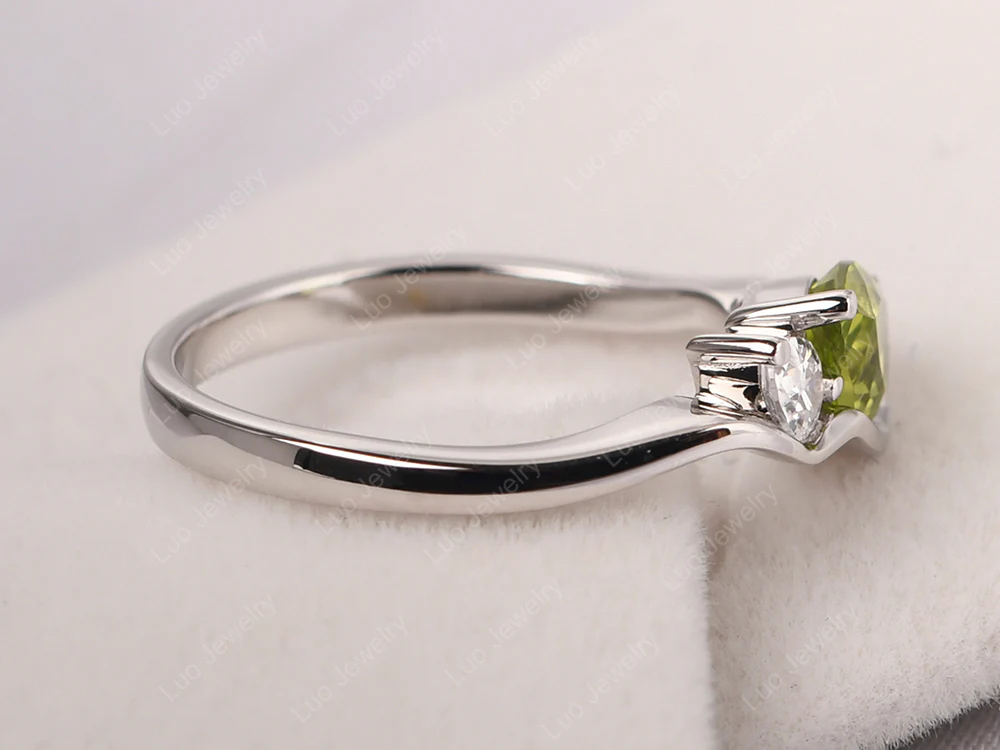 Unique 2 Stones Peridot Mothers Ring - Image 4
