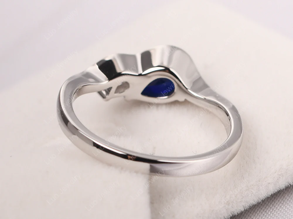 Unique 2 Stones Sapphire Mothers Ring - Image 3