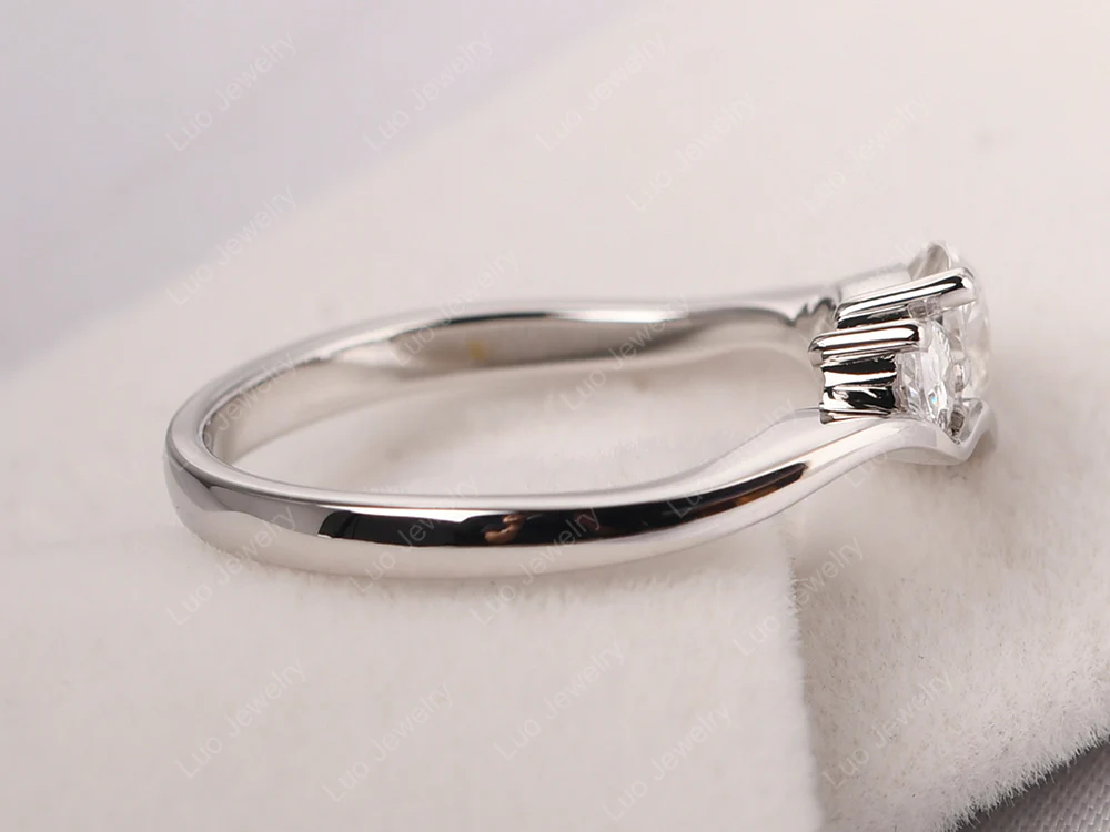 Unique 2 Stones White Topaz Mothers Ring - Image 4