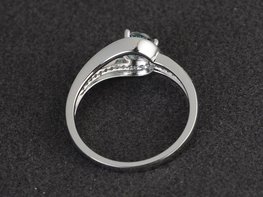 Unique Mystic Topaz Engagement Ring - Image 3