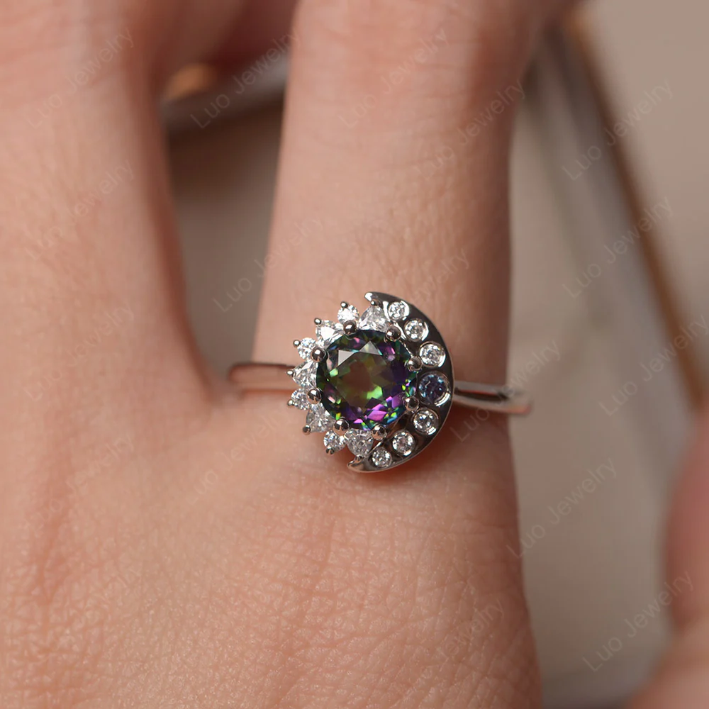 Mystic Topaz Sun and Moon Ring - Image 5