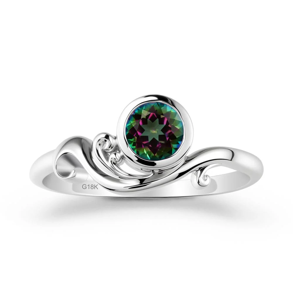 Unique Mystic Topaz Wave Ring - Image 6