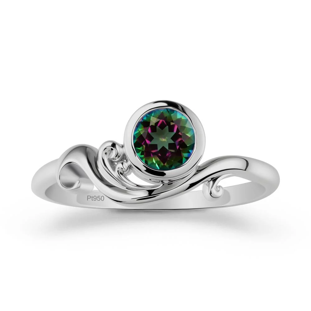Unique Mystic Topaz Wave Ring - Image 8