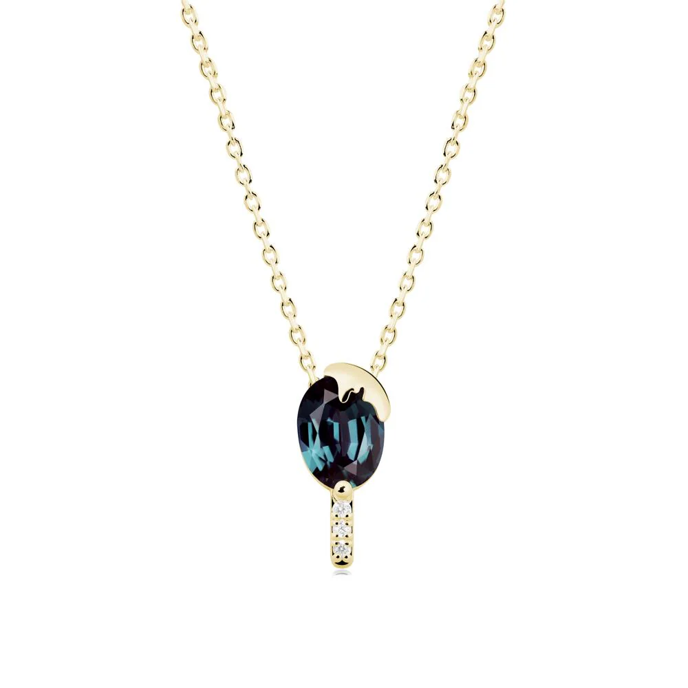Unique Oval Alexandrite Necklace - Image 2