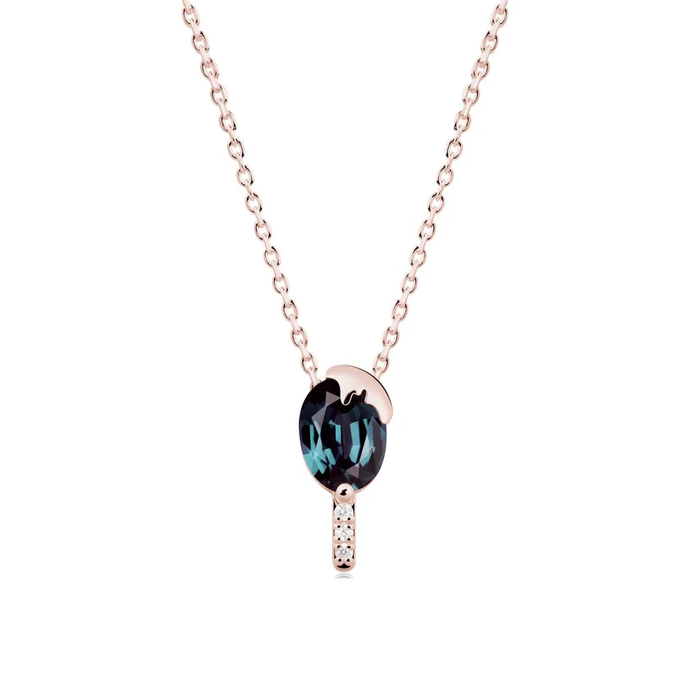 Unique Oval Alexandrite Necklace - Image 6