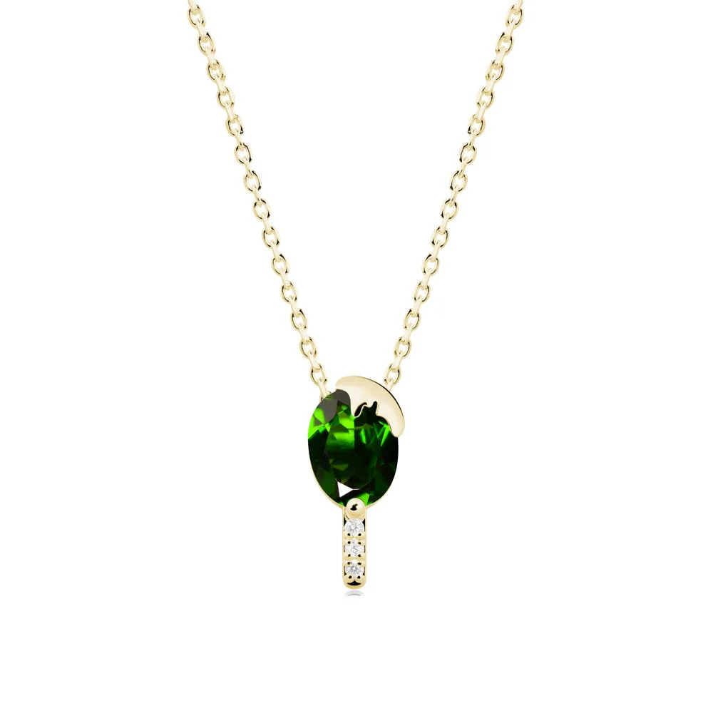 Unique Oval Diopside Necklace - Image 4