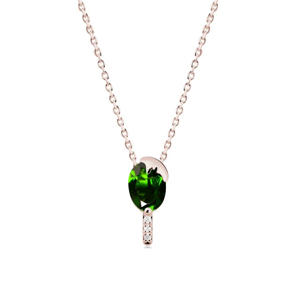 Unique Oval Diopside Necklace - Image 9