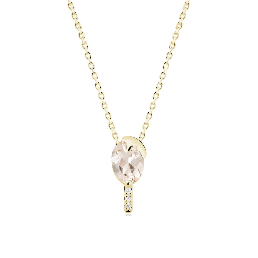 Unique Oval Morganite Necklace - Image 5