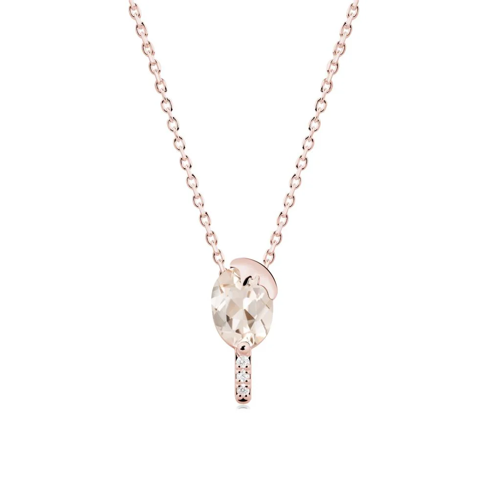 Unique Oval Morganite Necklace - Image 8