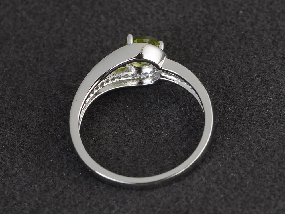 Unique Peridot Engagement Ring - Image 3