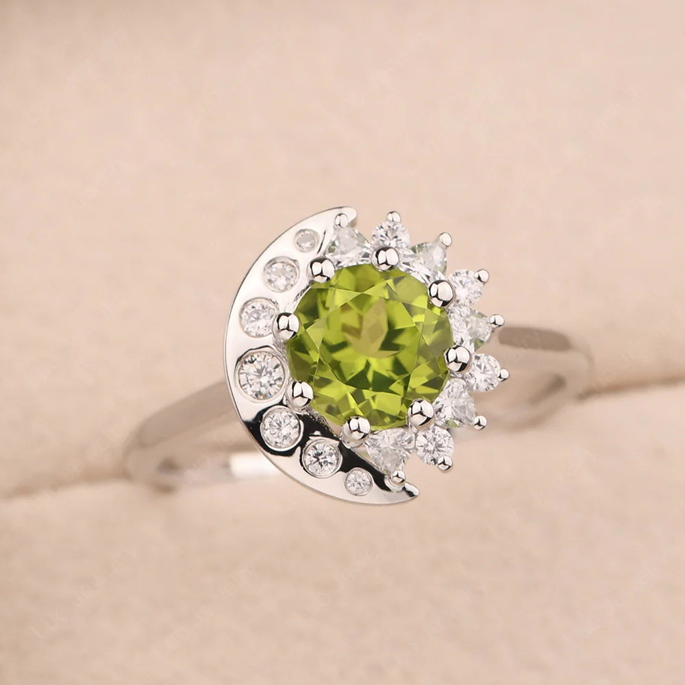Peridot Moon and Sun Ring - Image 2