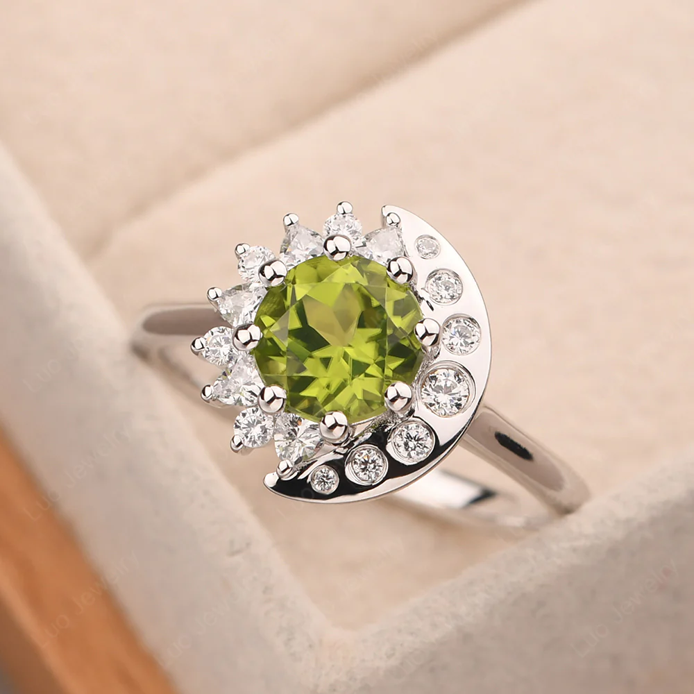 Peridot Moon and Sun Ring - Image 3