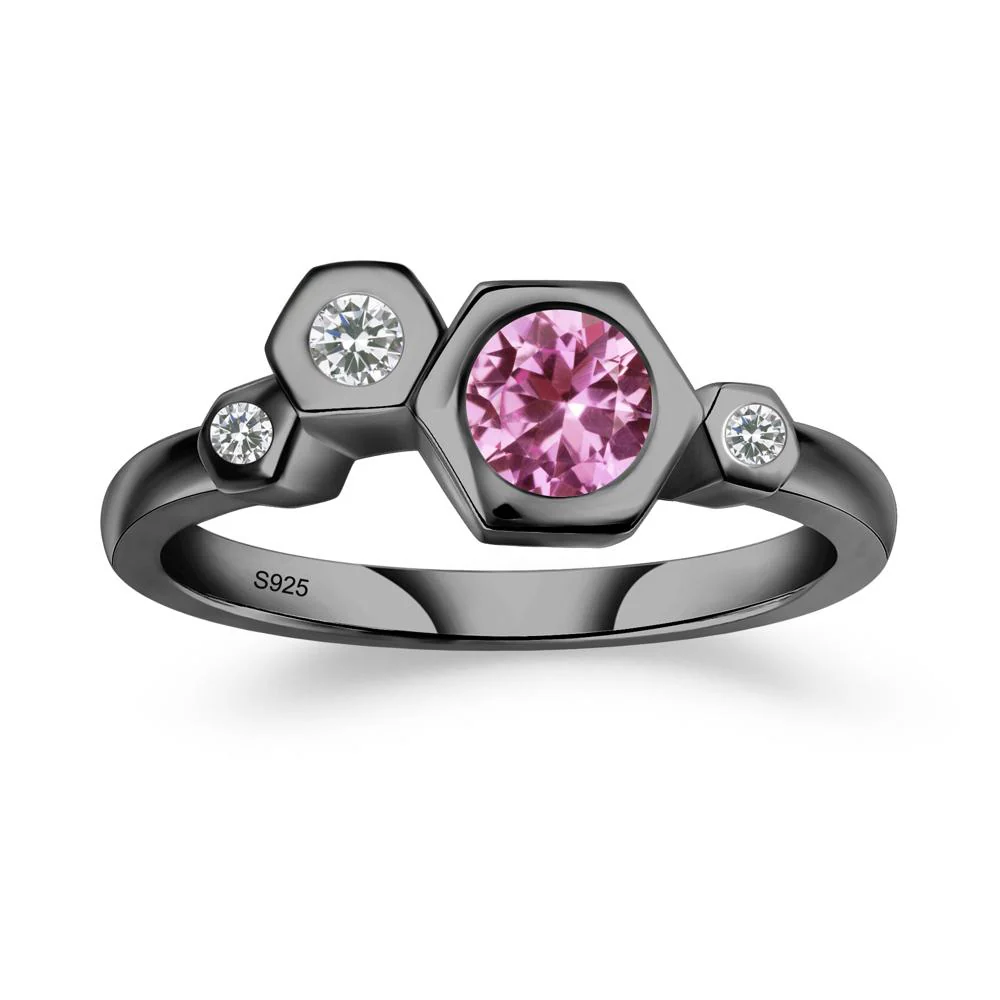Unique Pink Sapphire Constellation Ring - Image 2