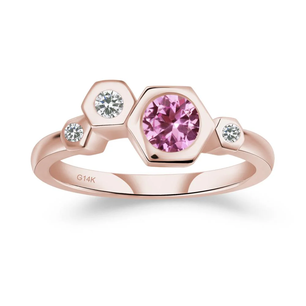 Unique Pink Sapphire Constellation Ring - Image 5