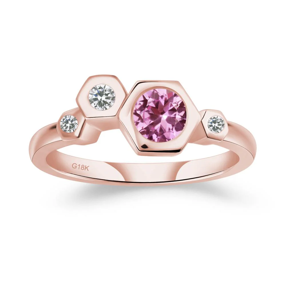 Unique Pink Sapphire Constellation Ring - Image 8