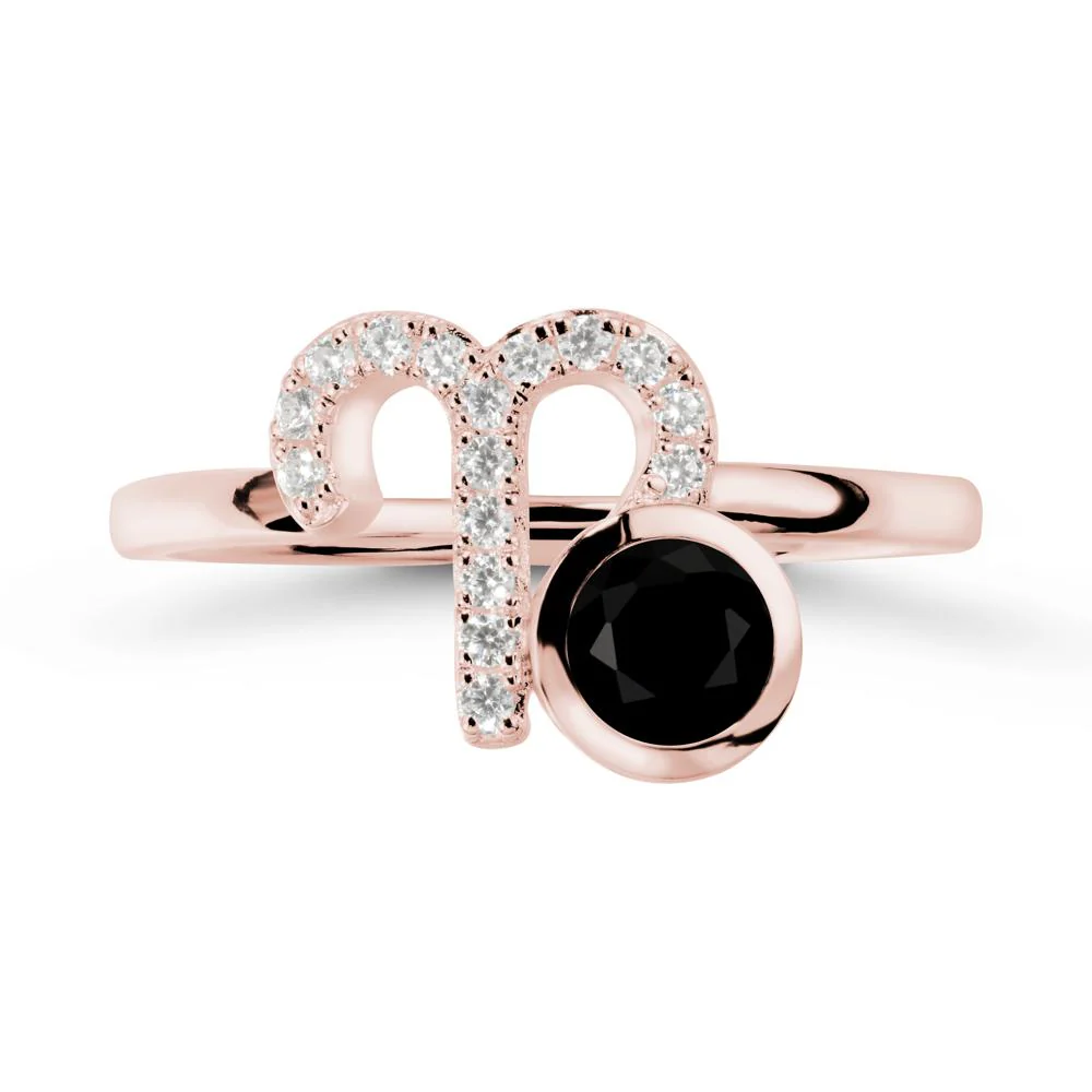 Unique Round Black Spinel Ring In Sterlling Silver - Image 5