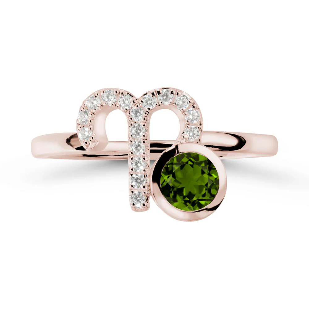 Unique Round Diopside Ring In Sterlling Silver - Image 2