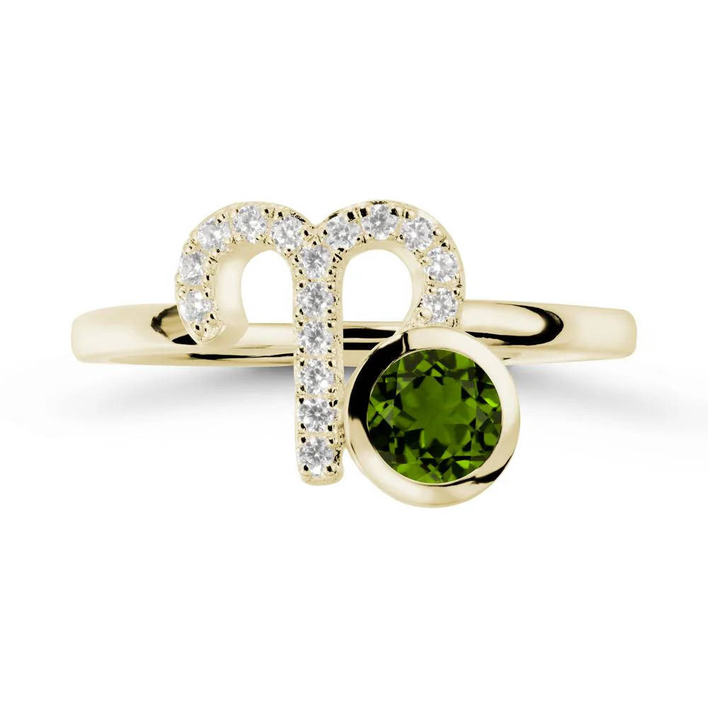 Unique Round Diopside Ring In Sterlling Silver - Image 4