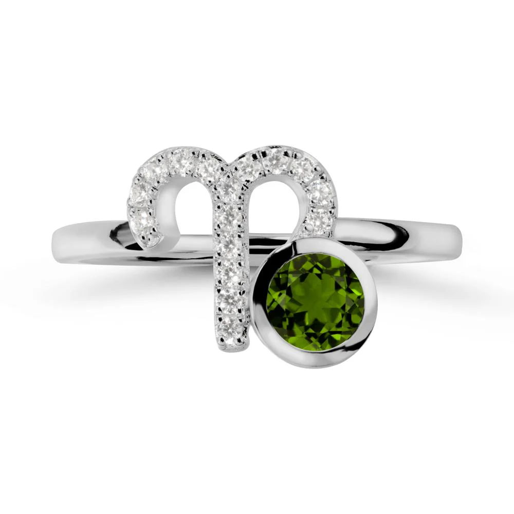 Unique Round Diopside Ring In Sterlling Silver - Image 9