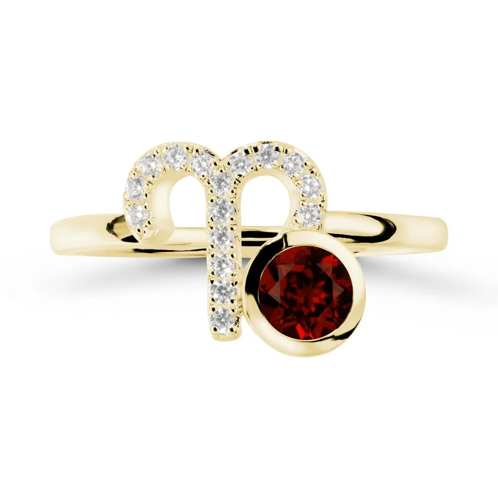 Unique Round Garnet Ring In Sterlling Silver - Image 6