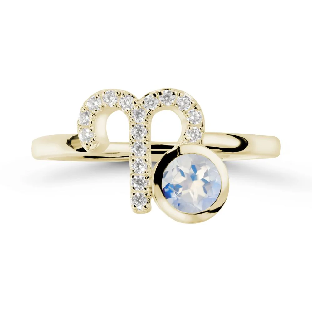 Unique Round Moonstone Ring In Sterlling Silver - Image 4