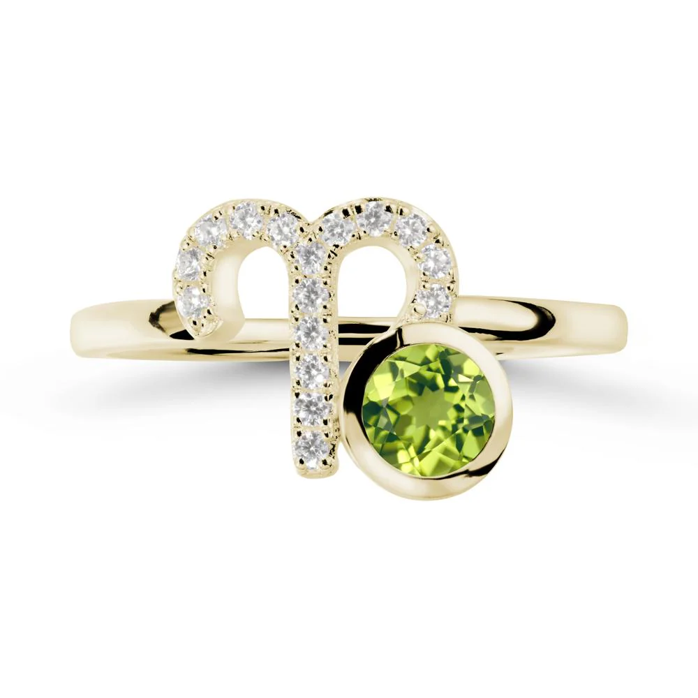 Unique Round Peridot Ring In Sterlling Silver - Image 3