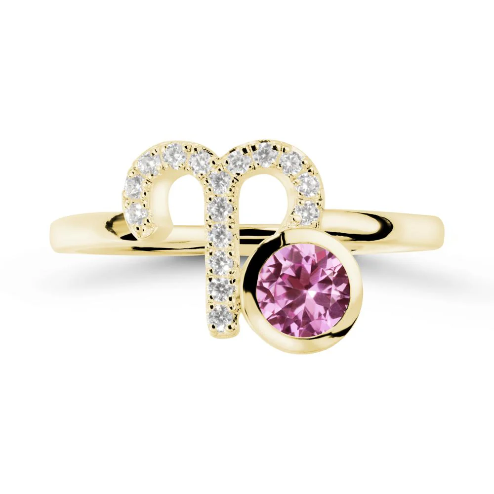 Unique Round Pink Sapphire Ring In Sterlling Silver - Image 6
