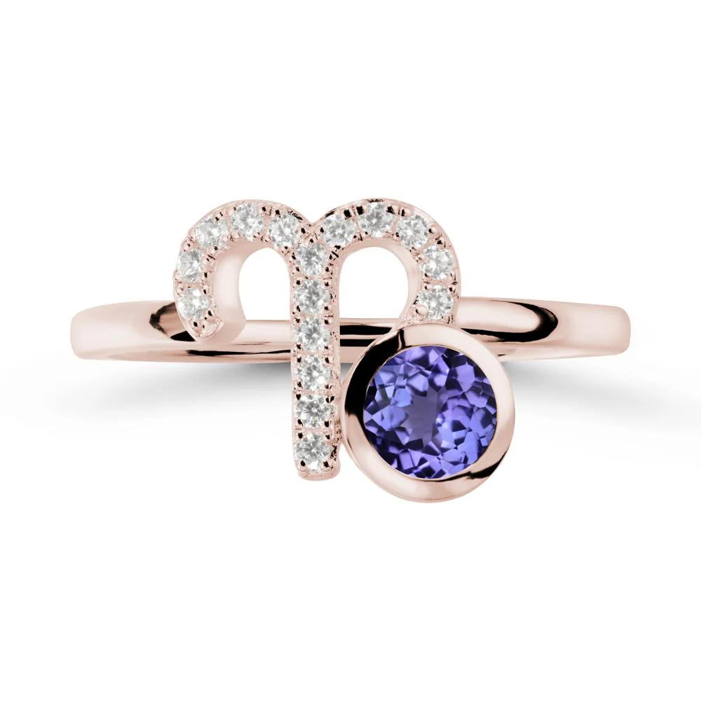 Unique Round Tanzanite Ring In Sterlling Silver - Image 2