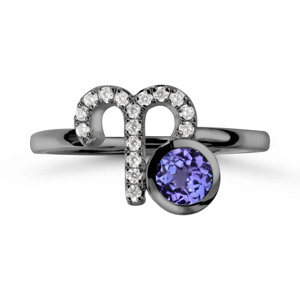 Unique Round Tanzanite Ring In Sterlling Silver - Image 7