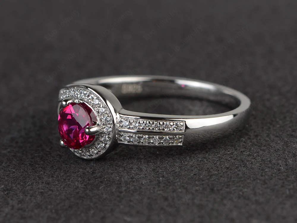 Unique Ruby Engagement Ring - Image 2