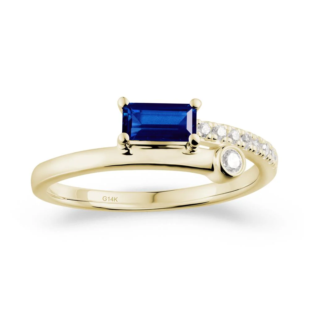 Unique Sapphire Baguette Ring for Everyday Wear - Image 2