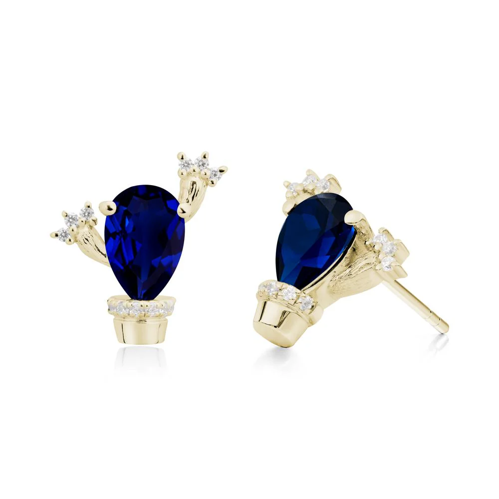 Unique Sapphire Stud Earrings