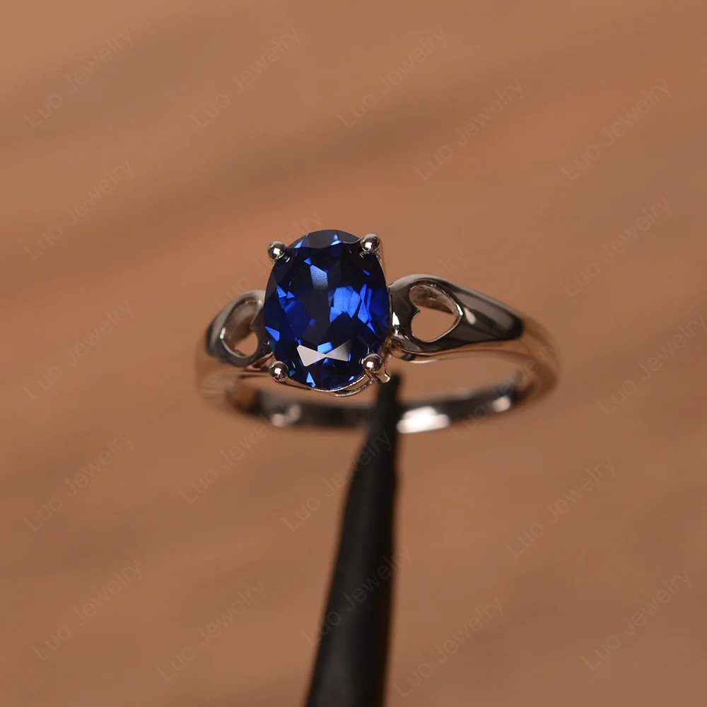 Sapphire Oval Cut Engagement Ring