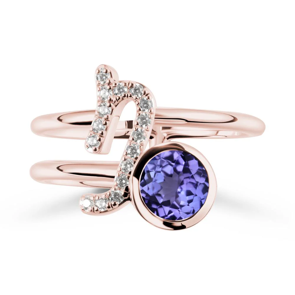Unique Tanzanite Capricorn Zodiac Ring -Steadfast & Enduring - Image 5