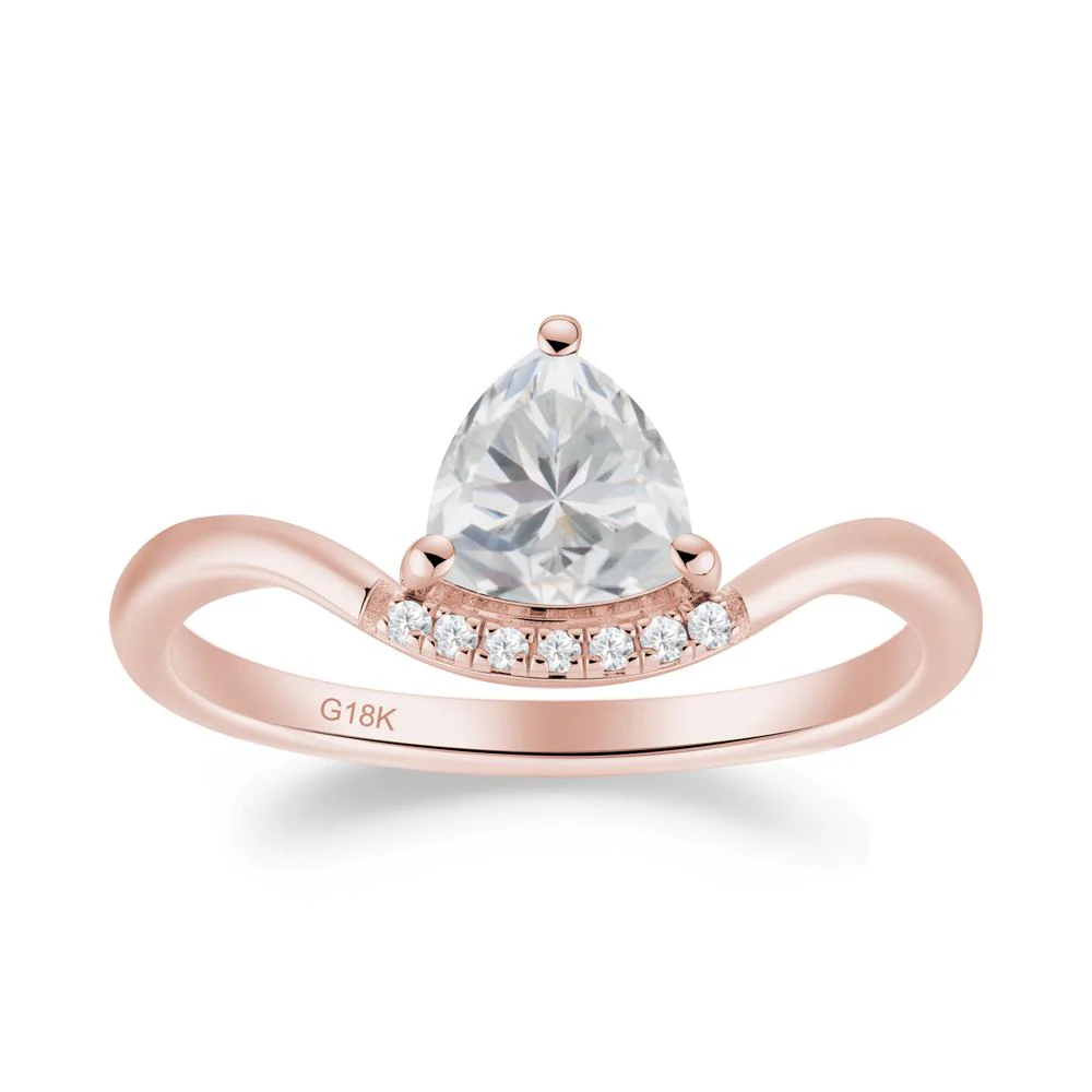 Unique Trilliant Cut Cubic Zirconia Ring - Image 3